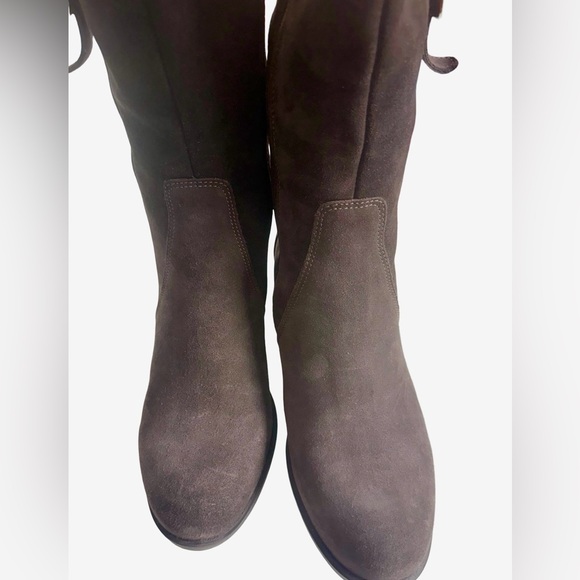 La Canadienne Passion Brown Suede Mid Calf Boots Sz 7.5 Waterproof - Picture 2 of 11